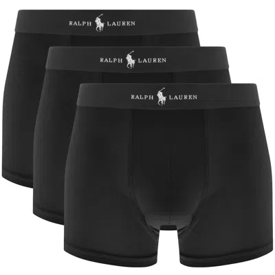 Ralph Lauren 3 Pack Premium Modal Blend Trunks In Black