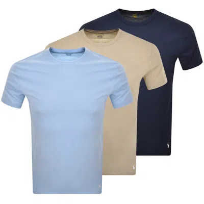 Ralph Lauren 3 Pack Short Sleeve T Shirts In Blue