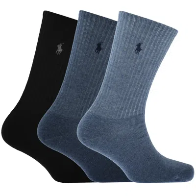 Ralph Lauren 3 Pack Socks Blue