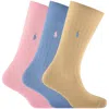Ralph Lauren 3 Pack Socks Multi In Multi