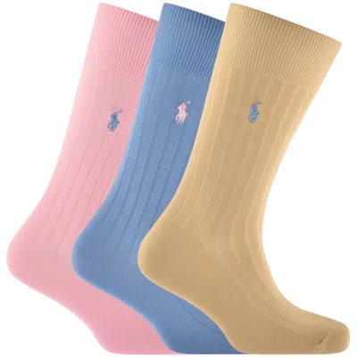 Ralph Lauren 3 Pack Socks Multi