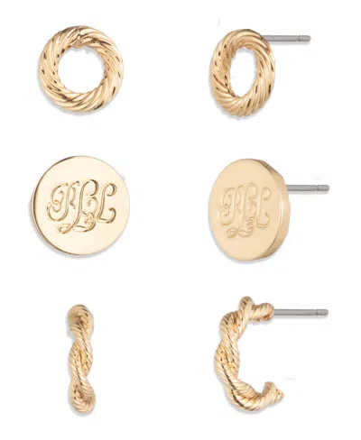 Ralph Lauren 3-pc. Gold-tone Lauren Rope Trio Earrings Set