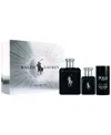 Ralph Lauren 3-pc. Polo Black Eau De Toilette Fragrance Gift Set In Transparent