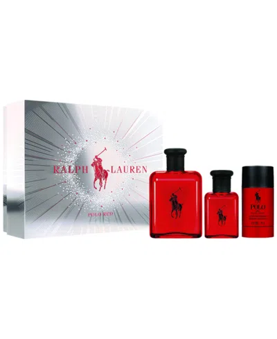 Ralph Lauren 3-pc. Polo Red Fragrance Trio Gift Set In Transparent