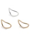 Ralph Lauren 3-pc. Two-tone Sculptural Ring Set In Multi