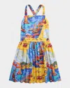 Ralph Lauren 30s Cotton-printpinafor-dresses-day Dress In Seaside Village Haven