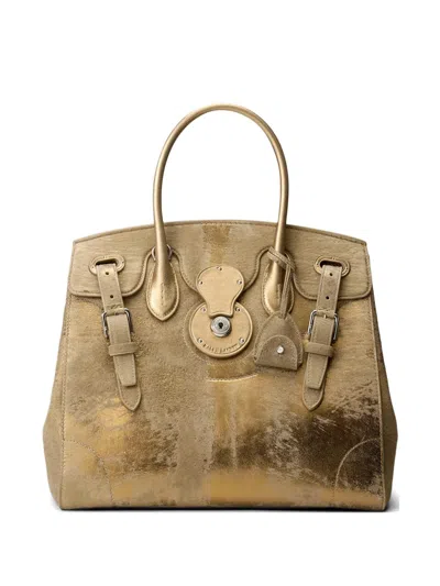 Ralph Lauren 33 Extra-soft Ricky Tote Bag In Gold