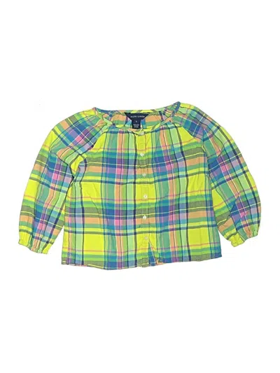 Pre-owned Ralph Lauren Kids' 3/4 Sleeve Blouse In Green