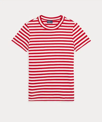 Ralph Lauren 36/1 Yd Cir 1x1 Rib-ssl-tsh In Red