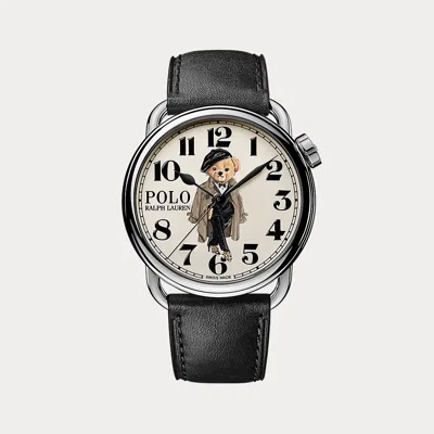 Polo Ralph Lauren 38 Mm Ricky Trench Coat Polo Bear Watch In White Dial
