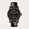 Polo Ralph Lauren 39 Mm Steel Watch In Black Dial