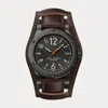 Polo Ralph Lauren 42 Mm Aged Steel Watch In Black Dial