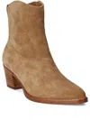 Ralph Lauren Women's Harpher Burnished Leather Booties In Neutral