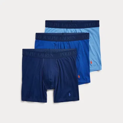 Polo Ralph Lauren 4d-flex Cotton Modal Boxer Brief 3-pack In Blue Flower