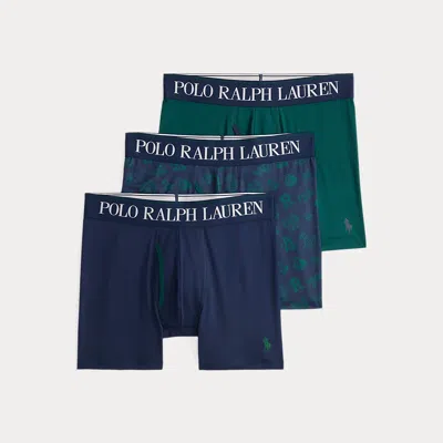 Ralph Lauren 4d-flex Microfiber Boxer Brief 3-pack In Multi