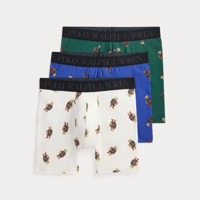 Ralph Lauren 4d-flex Polo Bear Boxer Brief 3-pack In Multi