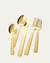 Polo Ralph Lauren 5-piece Academy Flatware Place Setting In Gold
