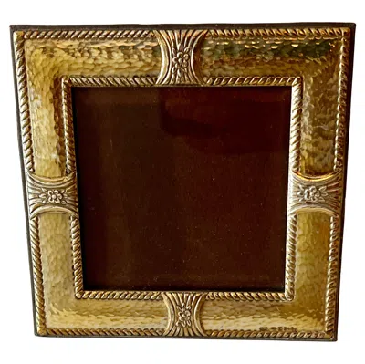 Pre-owned Ralph Lauren 5 X 5 Inch Sterling Silver Picture Frame In The Style Of  In Brown