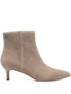 Ralph Lauren 50mm Pointed-toe Zip Boots In Neutral