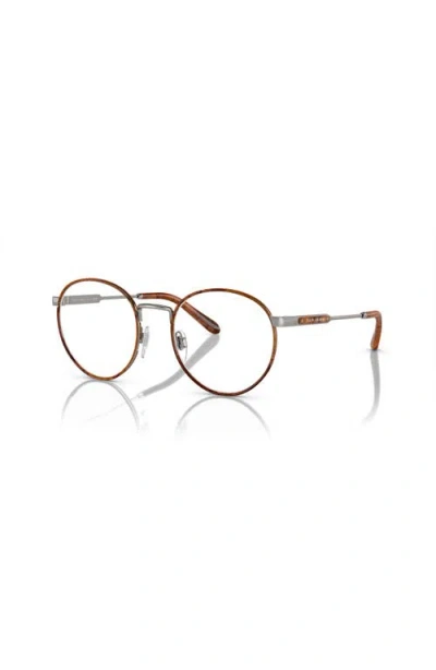 Ralph Lauren 50mm Round Optical Glasses In Brown