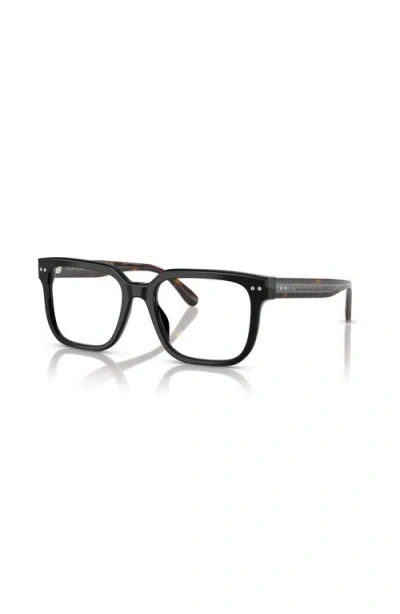 Ralph Lauren 51mm Rectangle Optical Glasses In Black