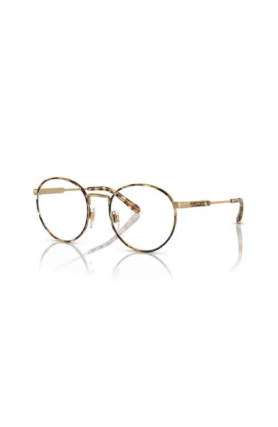 Ralph Lauren 52mm Round Optical Glasses In Brown