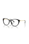 Ralph Lauren 53mm Cat Eye Optical Glasses In Black