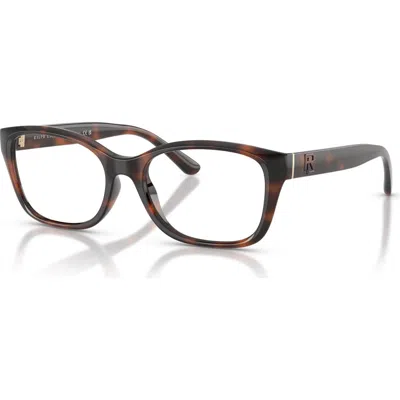 Ralph Lauren 53mm Rectangle Optical Glasses In Black