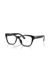 Ralph Lauren 53mm Rectangle Optical Glasses In Black