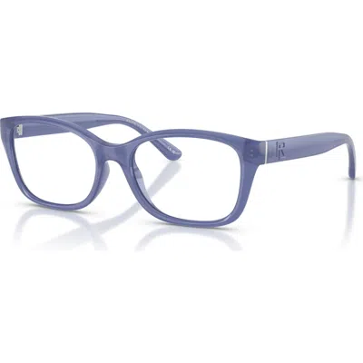 Ralph Lauren 53mm Rectangle Optical Glasses In Blue