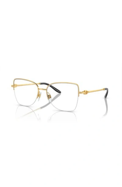 Ralph Lauren 54mm Butterfly Optical Glasses In Gold