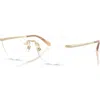 Ralph Lauren 54mm Cat Eye Optical Glasses In Gold