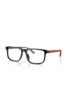 Ralph Lauren 54mm Rectangle Optical Glasses In Black