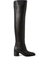Ralph Lauren 55mm Barnet Leather Over-the-knee Boots In Black