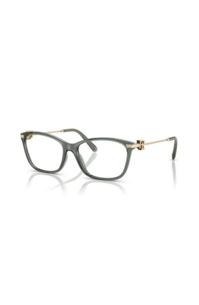 Ralph Lauren 55mm Butterfly Optical Glasses In Metallic