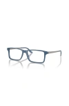 Ralph Lauren 55mm Rectangle Optical Glasses In Blue