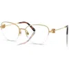 Ralph Lauren 56mm Butterfly Optical Glasses In Gold