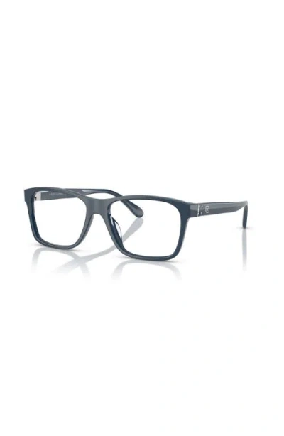 Ralph Lauren 56mm Rectangle Optical Glasses In Blue