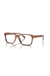 Ralph Lauren 56mm Rectangle Optical Glasses In Brown
