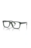 Ralph Lauren 56mm Rectangle Optical Glasses In Green