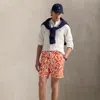 Ralph Lauren 5.75-inch Traveler Classic Swim Trunk In Fish Coral  Orange