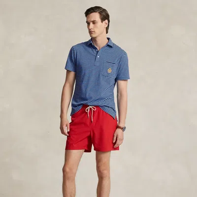 Ralph Lauren 5.75-inch Traveler Classic Swim Trunk In Red