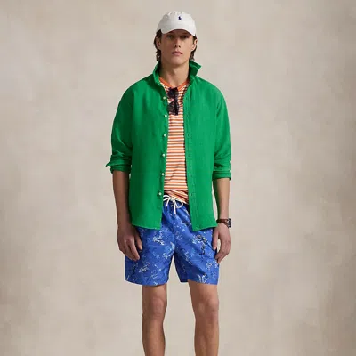 Ralph Lauren 5.75-inch Traveler Classic Swim Trunk In Sunken Treasure Allover