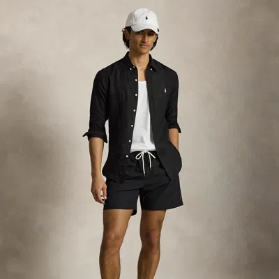 Ralph Lauren 5.75-inch Traveler Classic Swim Trunk In Black