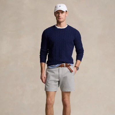 Ralph Lauren 6-inch Stretch Classic Fit Chino Short In Soft Grey