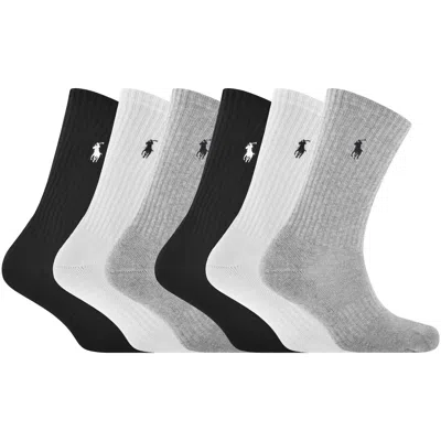 Ralph Lauren 6 Pack Crew Cut Socks In Multi