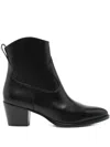 Ralph Lauren Women's Harpher Burnished Leather Booties In Black