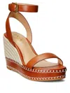 Ralph Lauren Hilarie Burnished Leather Espadrille