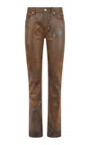 Ralph Lauren 750 Stretch Low-rise Straight-leg Jeans In Brown
