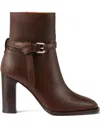 Ralph Lauren 90mm Donnely Buckle-strap Leather Boots In Brown